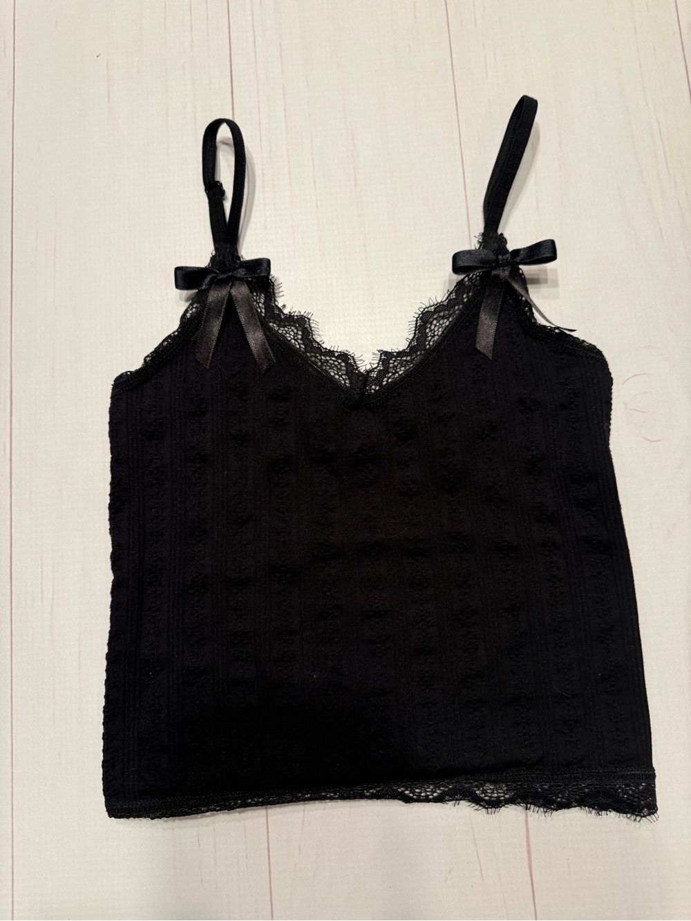 Urban Outfitters Black Lace-Trim Camisole Tank